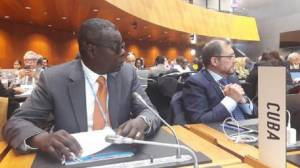 The Cuban ambassador Pedro Luis Pedroso