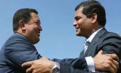 Chávez和Correa在基多