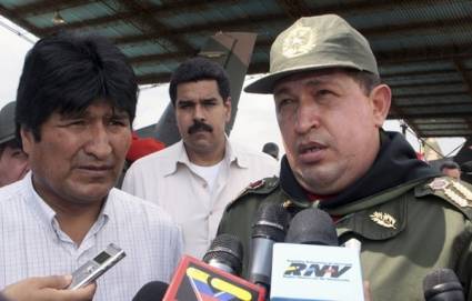 Evo Morales和HugoChávez