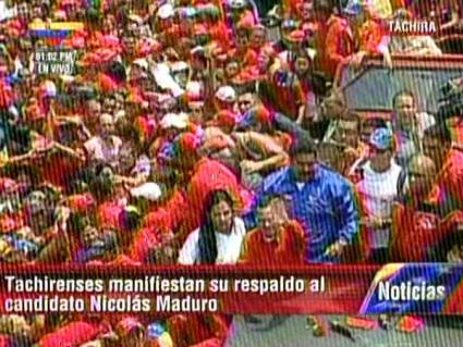 NicolásMaduro抵达塔奇拉后