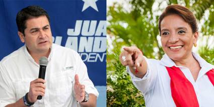 JuanOrlandoHernández和Xiomara Castro
