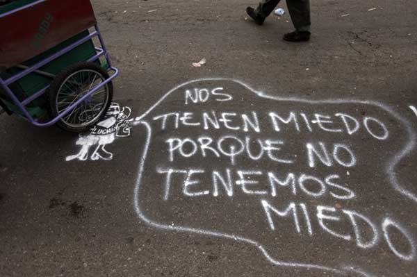 El claro mensaje de quienes en las calles de Honduras rechazan el golpe de Estado.