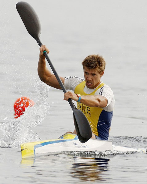 Deportista sueco de kayak Anders Gustafsson