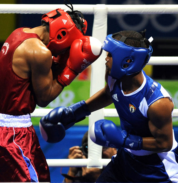 El boxeador cubano Roniel Iglesias 