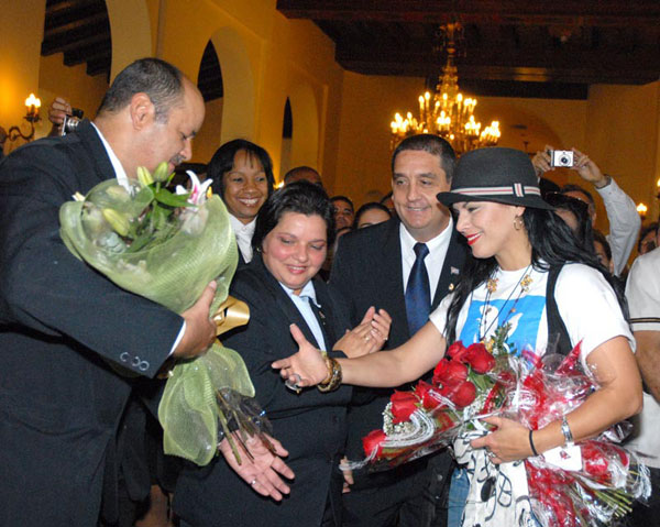 Olga Tañón en el Hotel Nacional de Cuba