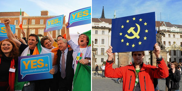 Irlandeses celebran Tratado de Reforma de la Unión Europea