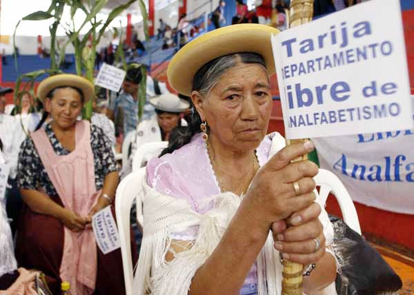 Pueblo boliviano en post alfabetización