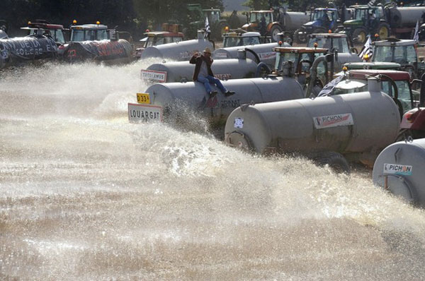 A bajos precios la leche en la Unión Europea