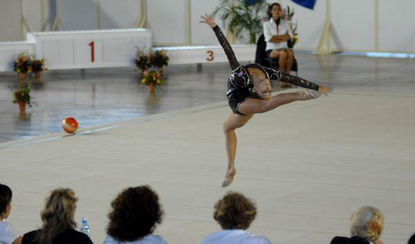 Dailén Cutiño durante su presentación en el Panamericano Juvenil de Gimnasia Rítmica