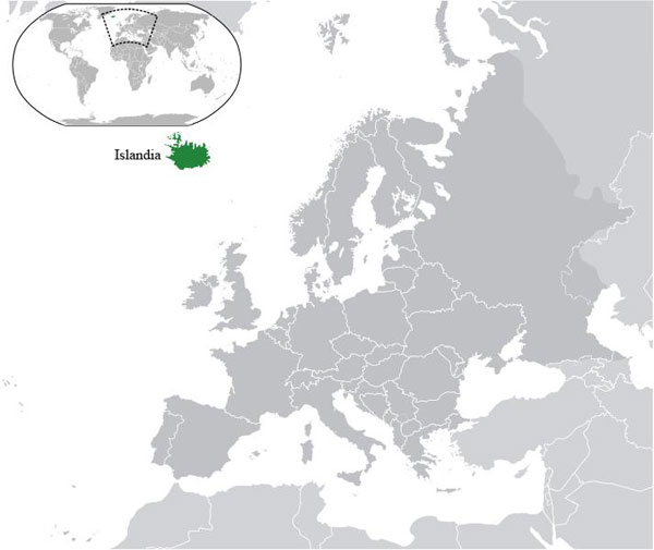 Mapa de Islandia