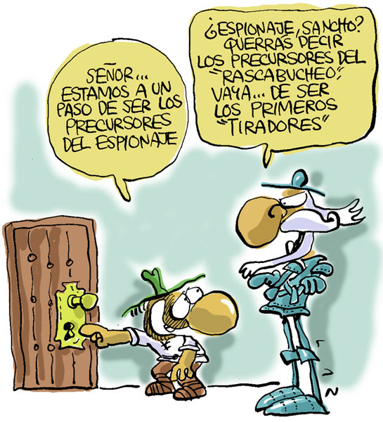 Sancho y Quijote conversan