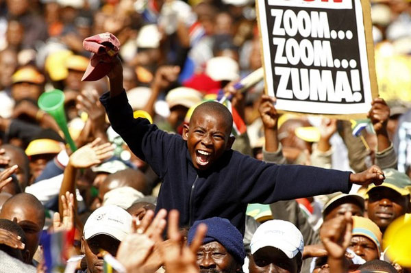 La mayoría del pueblo sudafricano apoya al presidente Zuma