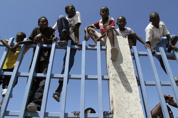 Niños haitianos