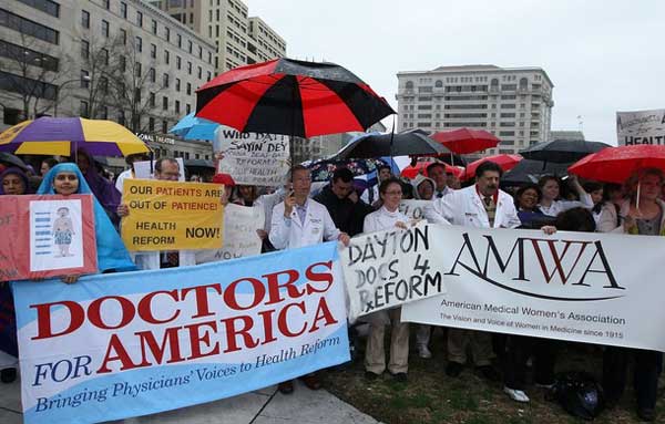 Protestas contra la reforma de Salud en Estados Unidos