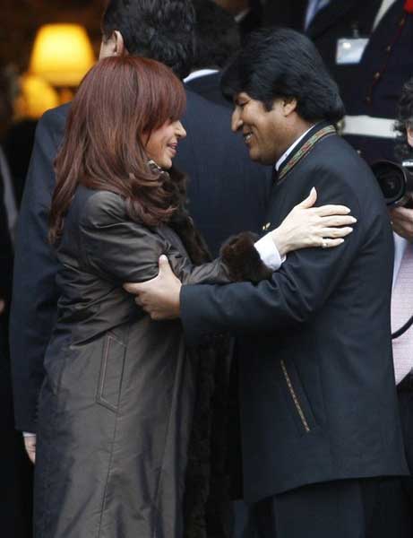 Cristina Fernández de Kirchner y Evo Morales