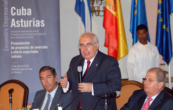 Inauguración de un encuentro empresarial entre Cuba y Asturias