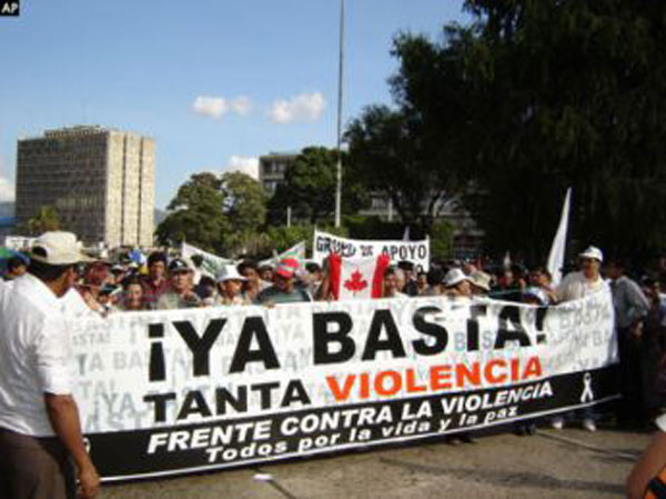 Manifestaciones contra la violencia en Guatemala
