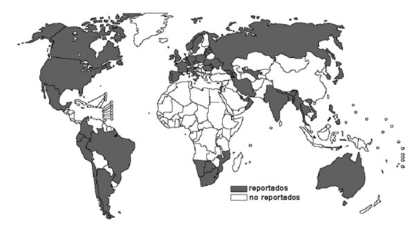 Países que han reportado al menos un caso de tuberculosis