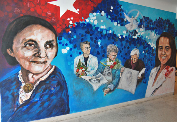 Mural honra a grandes mujeres del mundo