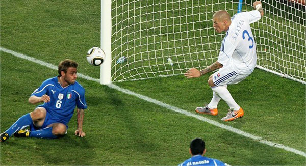 Partido de Italia vs Eslovaquia, grupo F del Mundial de fútbol Sudáfrica 2010