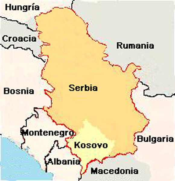 Mapa Kosovo
