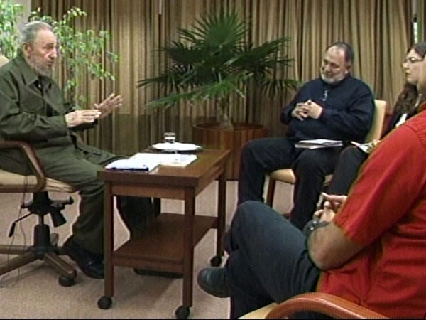 Fidel en entrevista con destacados periodistas venezolanos 