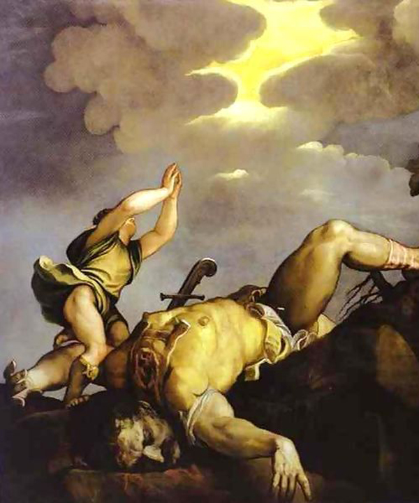 Cuadro de Tiziano «David y Goliat»