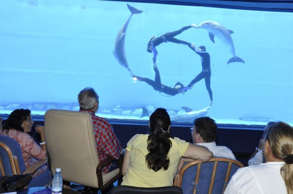Fidel en el Acuario Nacional