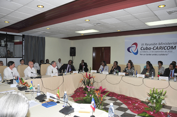 Clausura de la III Reunión Ministerial Cuba-CARICOM