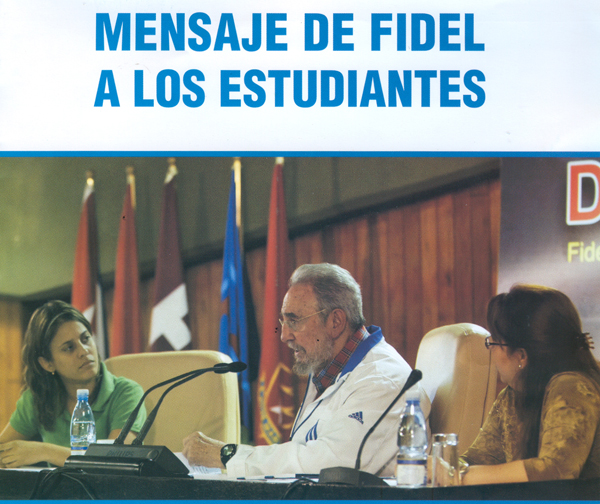 Folleto Mensaje de Fidel a los estudiantes cubanos