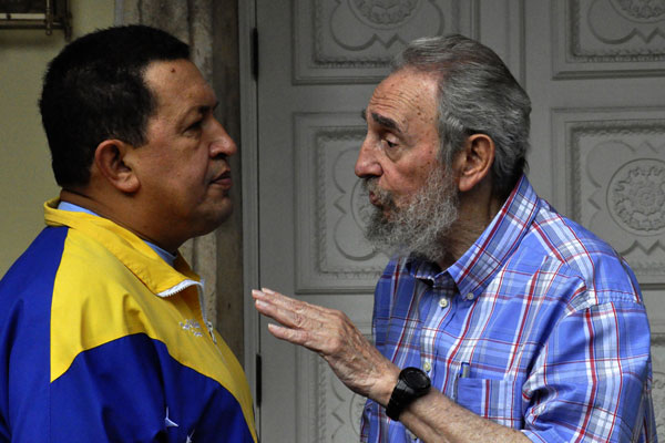 Encuentro entre Fidel y Chávez