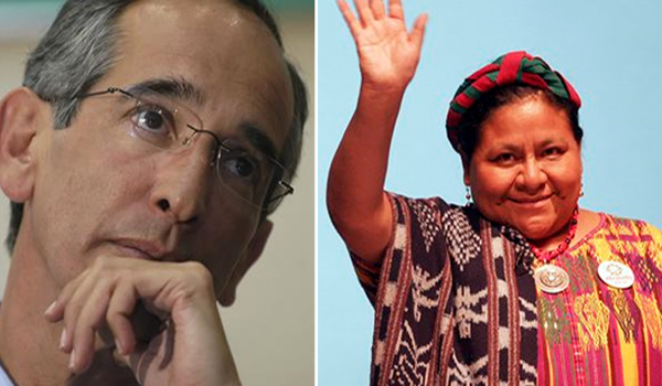 Alvaro Colom y Rigoberta Menchú