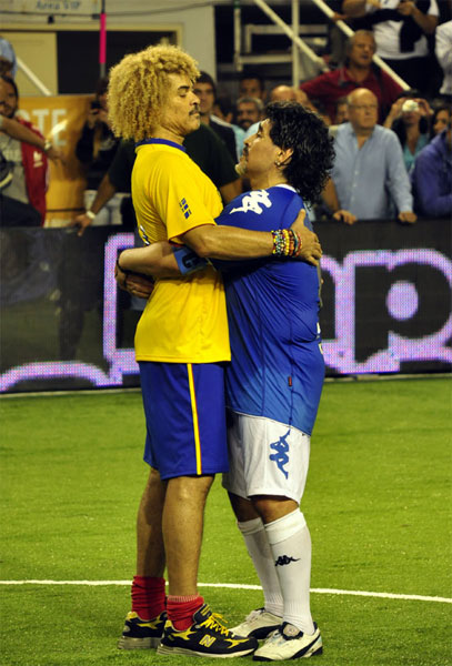 Maradona y Valderrama