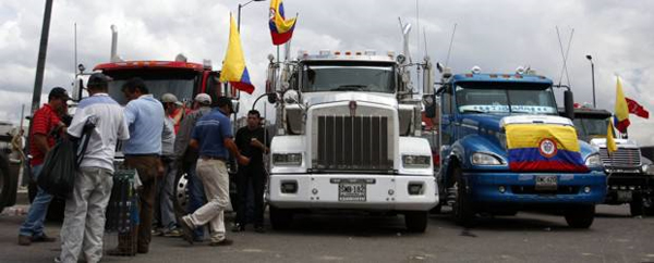 Paro de camioneros en Colombia