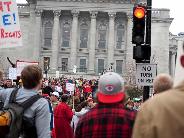 Protestas en Wisconsin