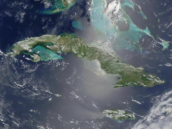 Imagen de Cuba desde el cosmos