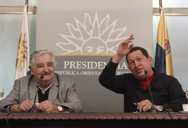 José Mujica y Hugo Chávez