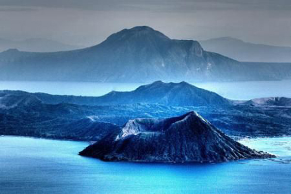 Volcán Taal en Filipinas