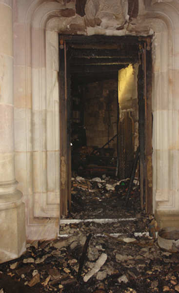 Incendio en la Sagrada Familia