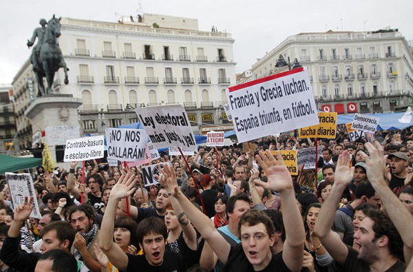 Manifestantes en Madrid