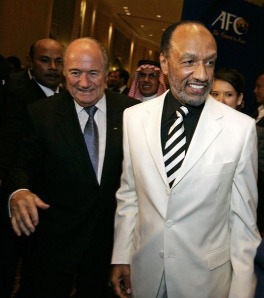 Joseph Blatter y Mohamed bin Hamam