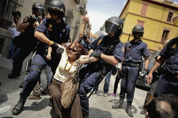 Manifestantes en Madrid