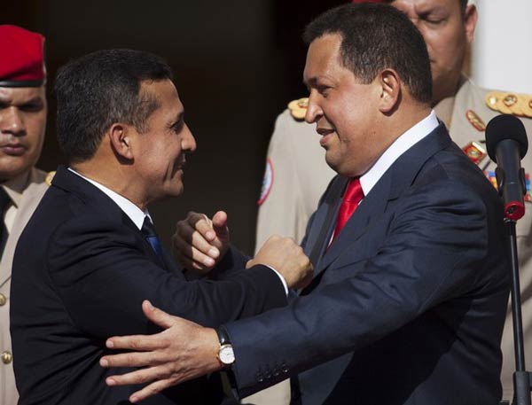 Hugo Chávez y Ollanta Humala