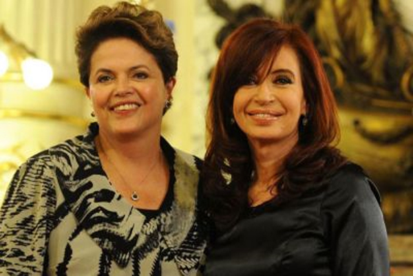 Cristina Fernández y su homóloga Dilma Rousseff