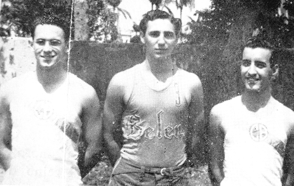 Fidel junto a los estudiantes Ignacio Rasco y Levy Juncadella