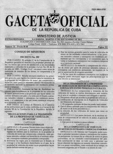 Nro. 31 de la Gaceta Oficial 