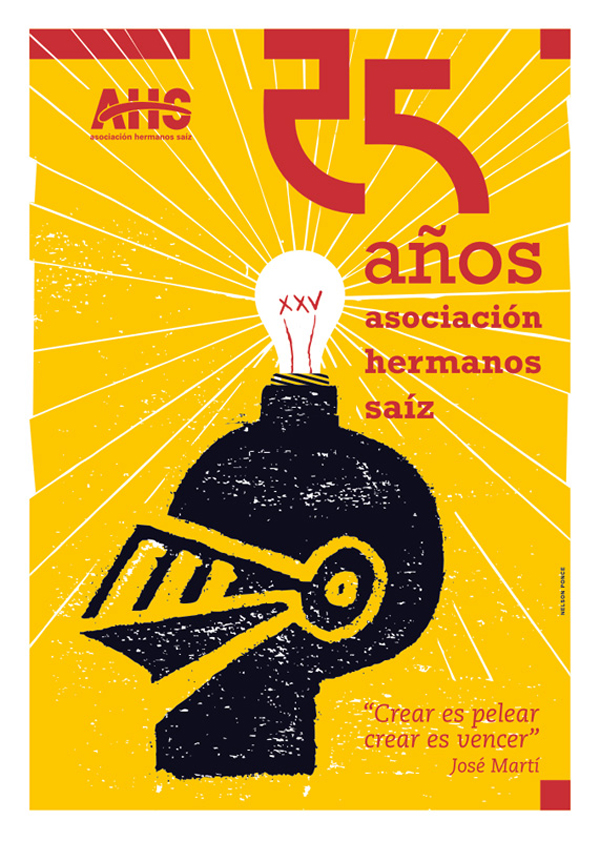 Cartel 25 años de la asociación hermanos saíz