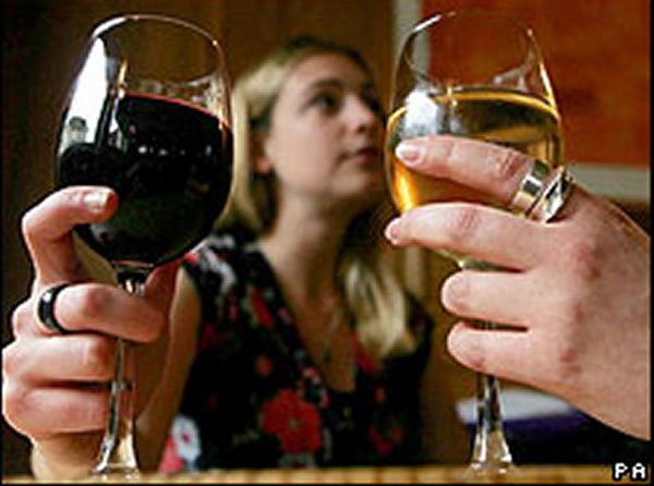 La pareja y el alcohol 