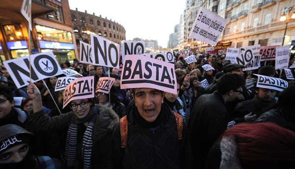 Protestas en Valencia