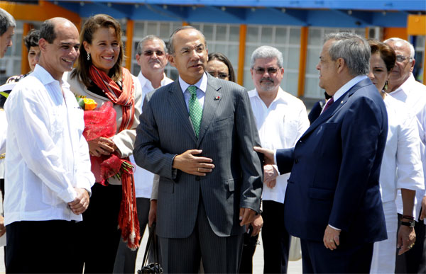 Felipe Calderón visita Cuba